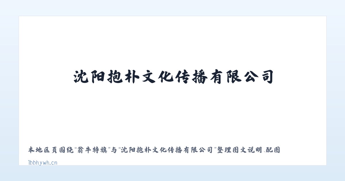 镁都街道 - 沈阳抱朴文化传播有限公司 主图